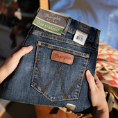 阿瞳牛社 直筒休闲水洗牛仔裤 Wrangler威格RETRO系列男士 低腰修身