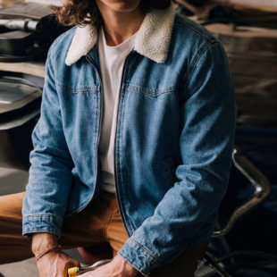 保暖棉服外套 牛仔羊羔绒夹克翻领冬季 阿瞳牛社 Levis李维斯男士