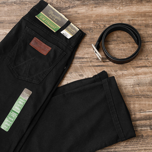 Wrangler威格薄款宽松直筒牛仔裤