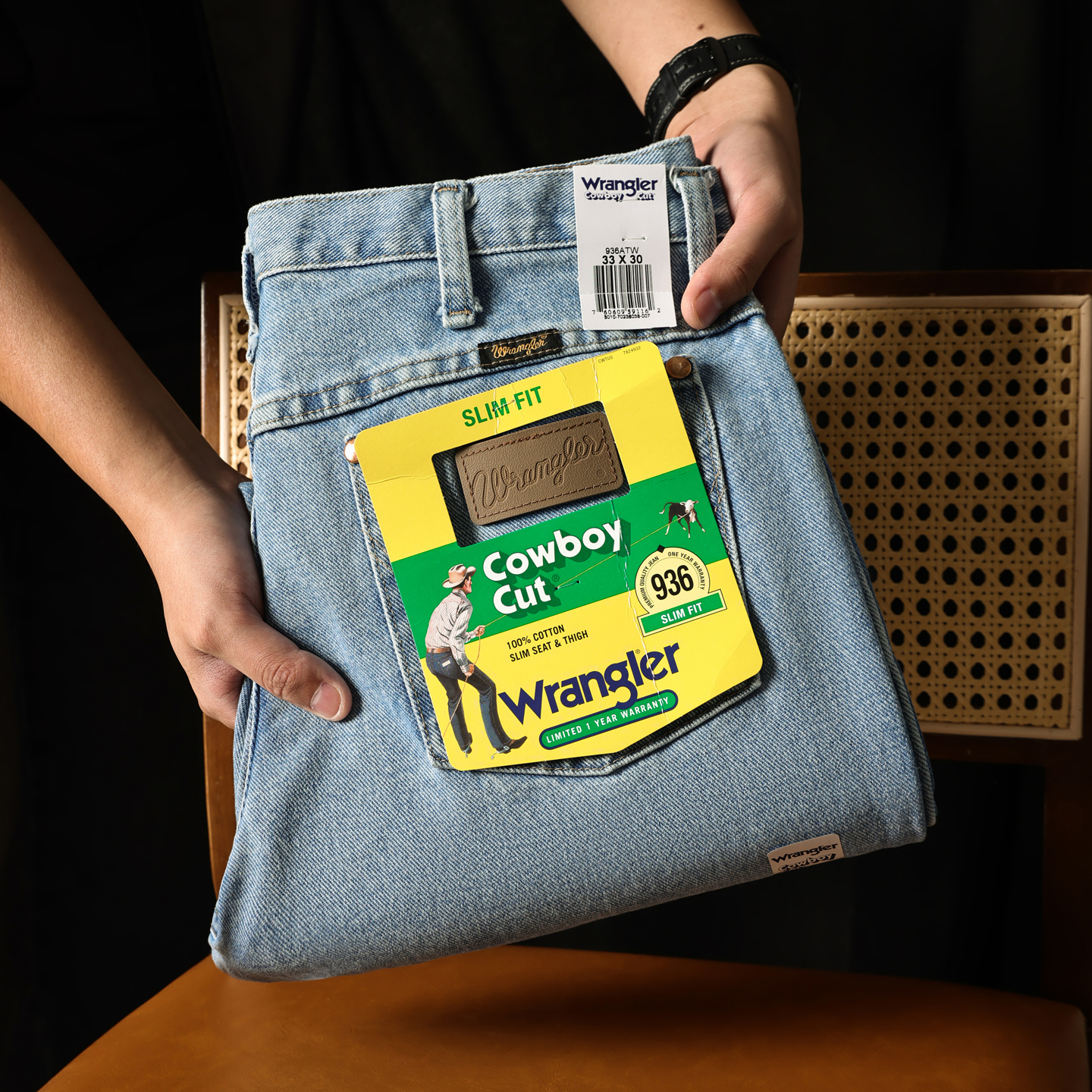 Wrangler威格936中高腰牛仔裤男