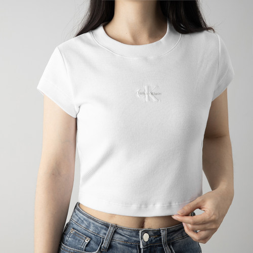 CalvinKlein校园风辣妹正肩T恤
