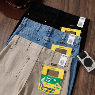 阿瞳牛社 Wrangler威格男士936修身多色牛仔裤西部风水洗长裤14OZ