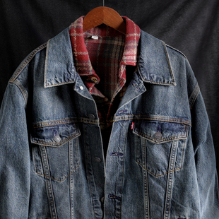 阿瞳牛社 Levis李维斯卡车司机男士牛仔夹克复古黄泥水洗做旧外套