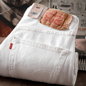 阿瞳牛社Levis李维斯501系列白色中腰直筒牛仔裤 男休闲长裤 13.5OZ