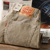 阿瞳牛社 男宽松直筒牛仔裤 Levis李维斯505美式 休闲灯芯绒休闲裤