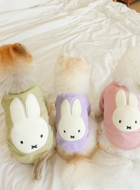 [现货]韩国noutti秋款米菲联名可爱兔子弹力棉毛圈狗狗卫衣通用