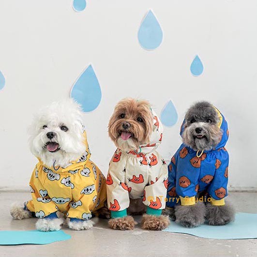 狗狗狗狗biteme四季通用连体雨衣