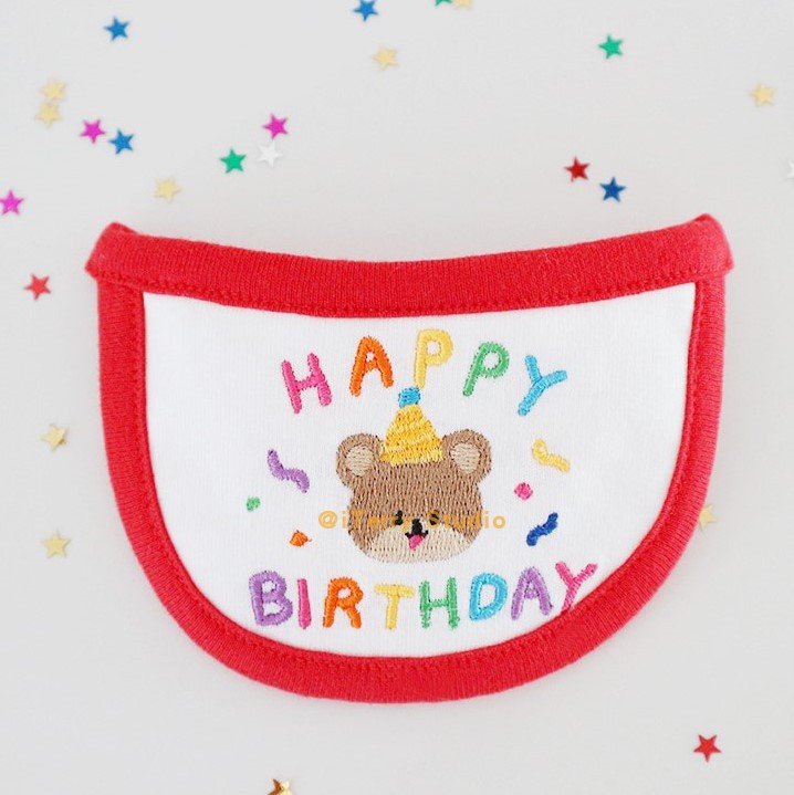 [现货]韩国BowBow正品狗狗生日配饰装饰挂件小围兜可爱宠物围嘴