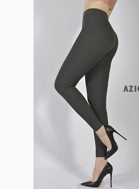 AZiOi 春秋经典好搭紧致单层条纹弹力打底裤9分裤95561