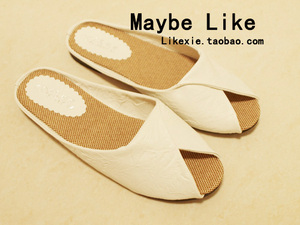 特价！韩版爆款百搭皮质压花豹纹交叉鱼嘴舒适平底拖鞋819