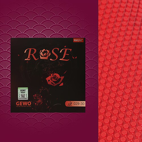 杰沃蔷薇ROSE正胶乒乓球套胶