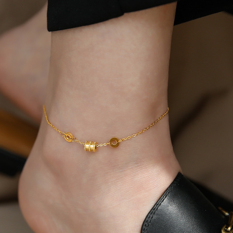 镀18K金小蛮腰脚链不掉色