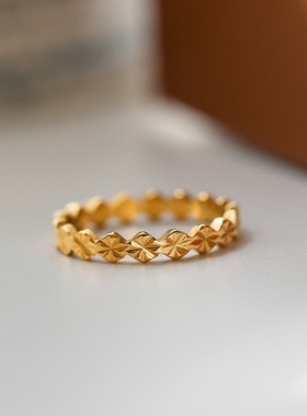 不掉色~小众设计感简约轻奢戒指