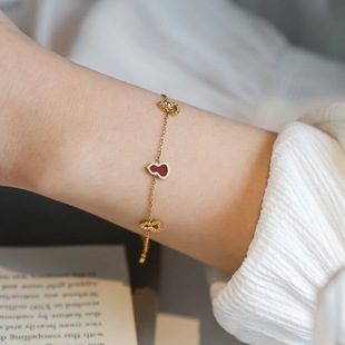 高品质不掉色 复古红葫芦微镶手链女小众设计感高级轻奢 新中式