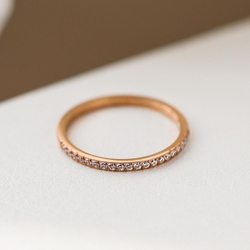 不掉色轻奢小众微镶锆石戒指