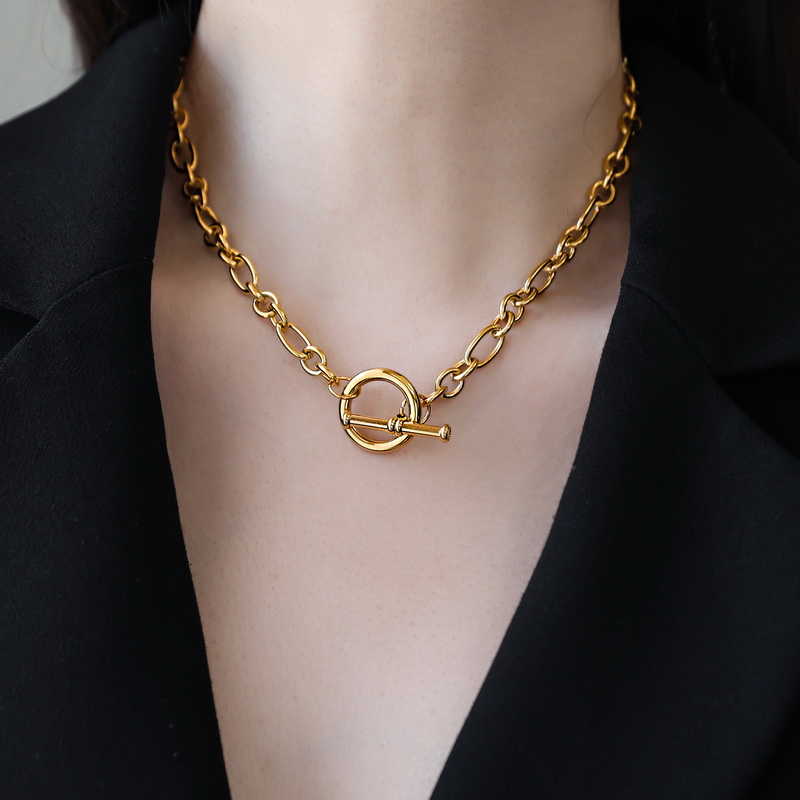 镀18K金圆环OT扣高级感轻奢项链