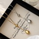 不掉色 轻奢设计金色水滴抽拉长款 项链女毛衣链秋冬卫衣休闲配饰