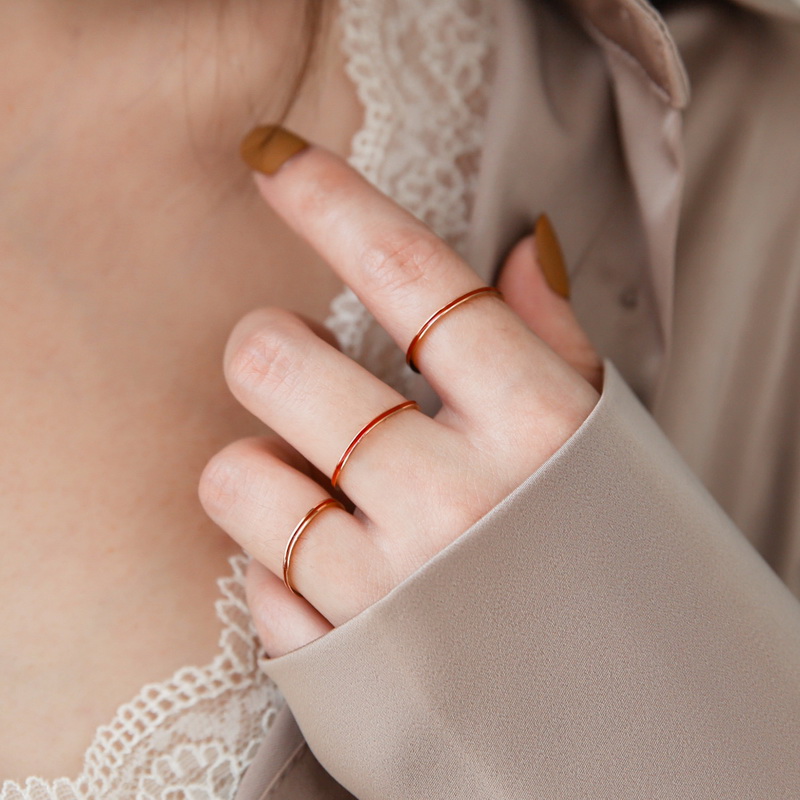 新年超细小众设计感不掉色素圈