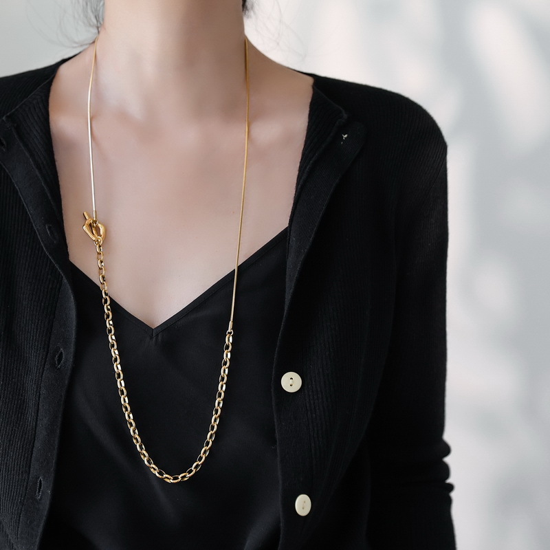 多种戴法重工OT扣长款项链