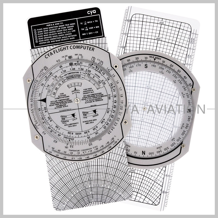 CYA领航计算尺 E6B 民航通用尺 飞行计量尺  塑料飞行尺
