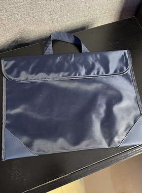 出口欧美尾货 蓝色防水手提文件袋A4补课袋整理袋笔记本电脑ipad
