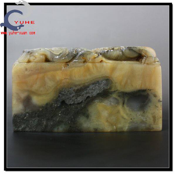 寿山石龙章印章 国石珍品 坑头冻石 双龙戏珠印钮章【裕和轩】E6