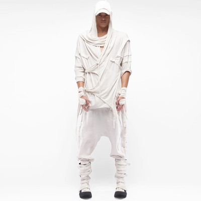 CHAUNK七分袖废土立体剪裁T恤