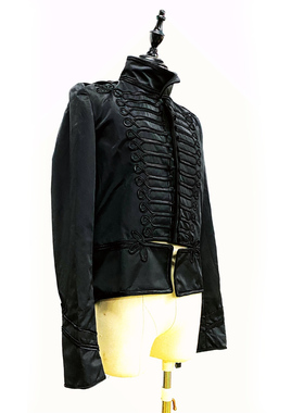 CHAUNK自主先锋暗黑DH早期经典宫廷风盘花黑骑士夹克修身短款男士