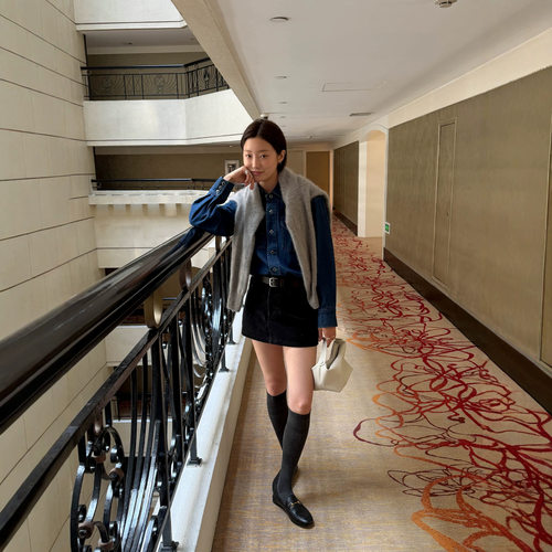 AG上新 复古高腰灯芯绒工装休闲裤女2026秋新款送皮带裙裤 02386