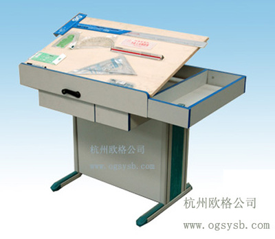 杭州欧格塑钢脚工程制图桌 机械绘图桌 可升降制图实验台 设计桌