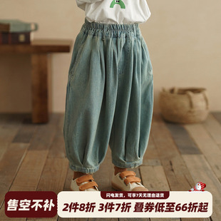 男童宽松牛仔裤 宝宝裤 秋季 男童松紧棉质长裤 子百搭 童装 砚台家韩版