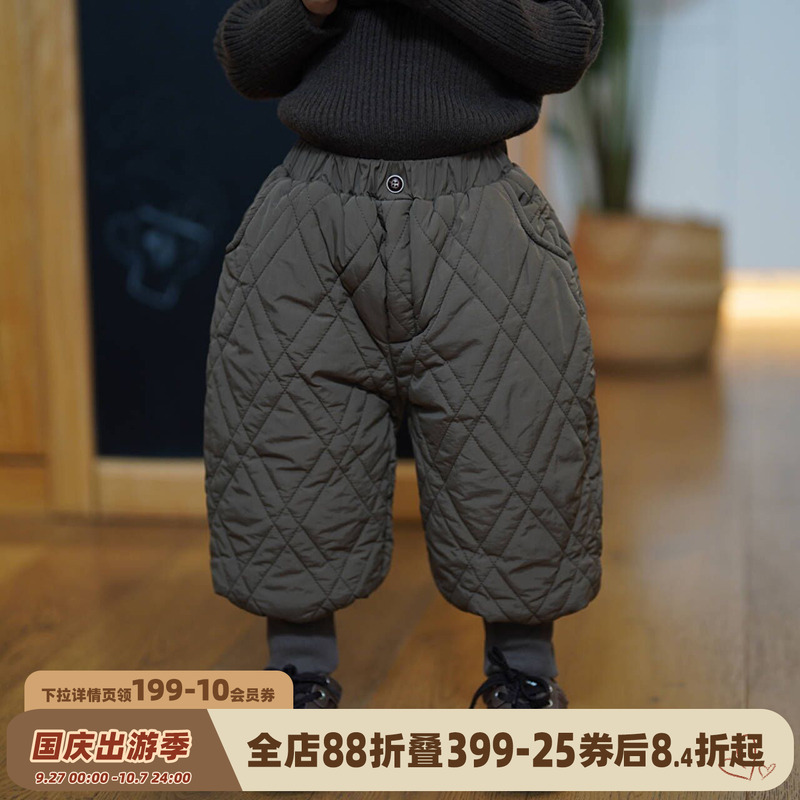 砚台家童装束脚灯笼菱格棉裤