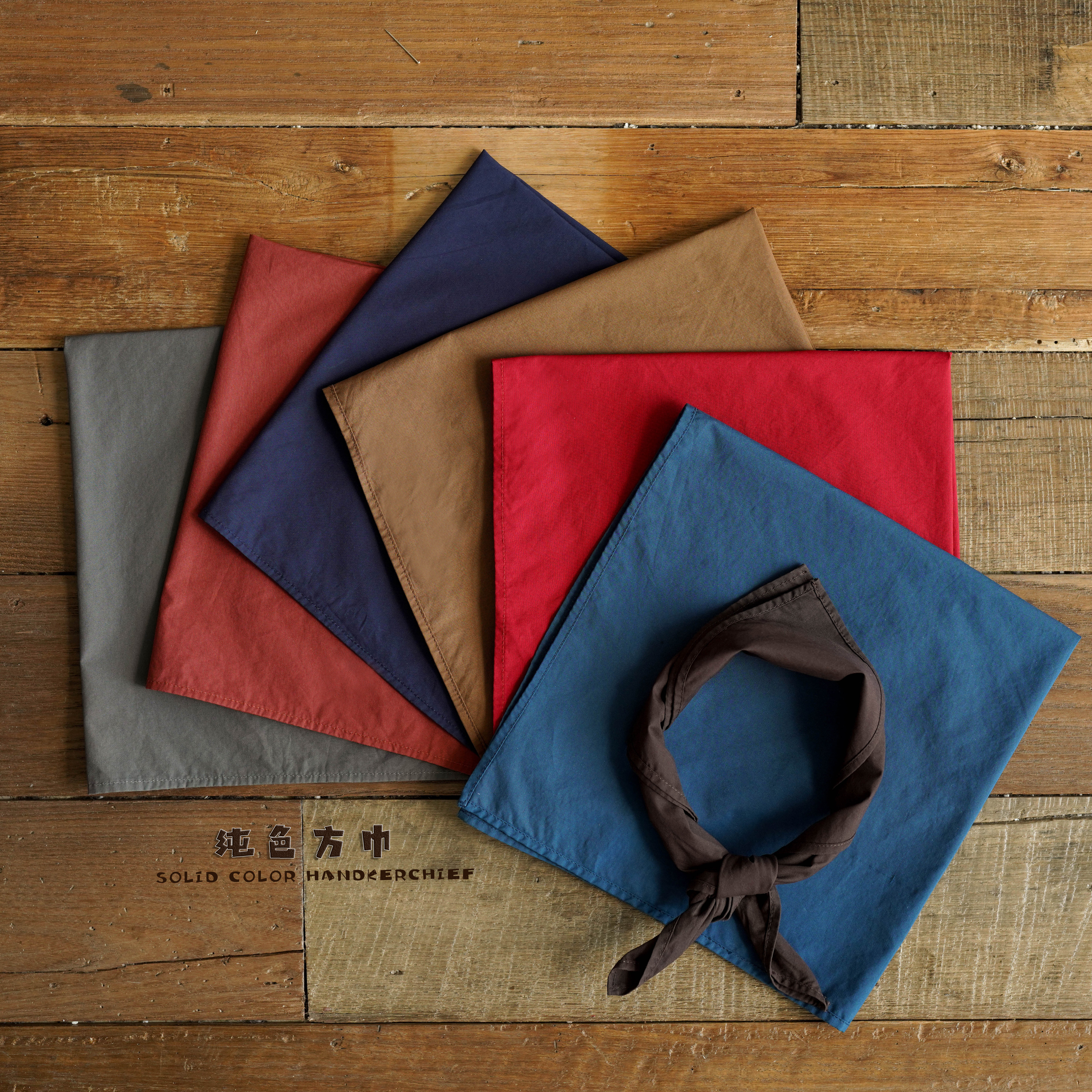 砚台家童装日系复古儿童方巾秋季男童文艺围巾领巾宝宝街头头巾潮