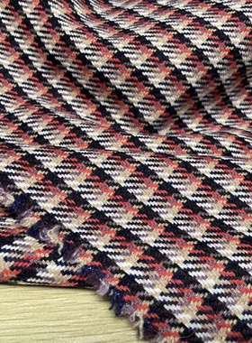 T104双面格子羊绒设计师布料3.55米乘1.45米