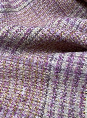 T109编织格子羊绒设计师布料1.5米乘1.45米