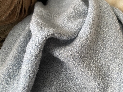 d0131 圈圈小香风羊绒设计师布料1.50米乘1.40