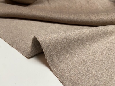 L0130 咖色蚕丝羊绒设计师布料1.15米乘0.90
