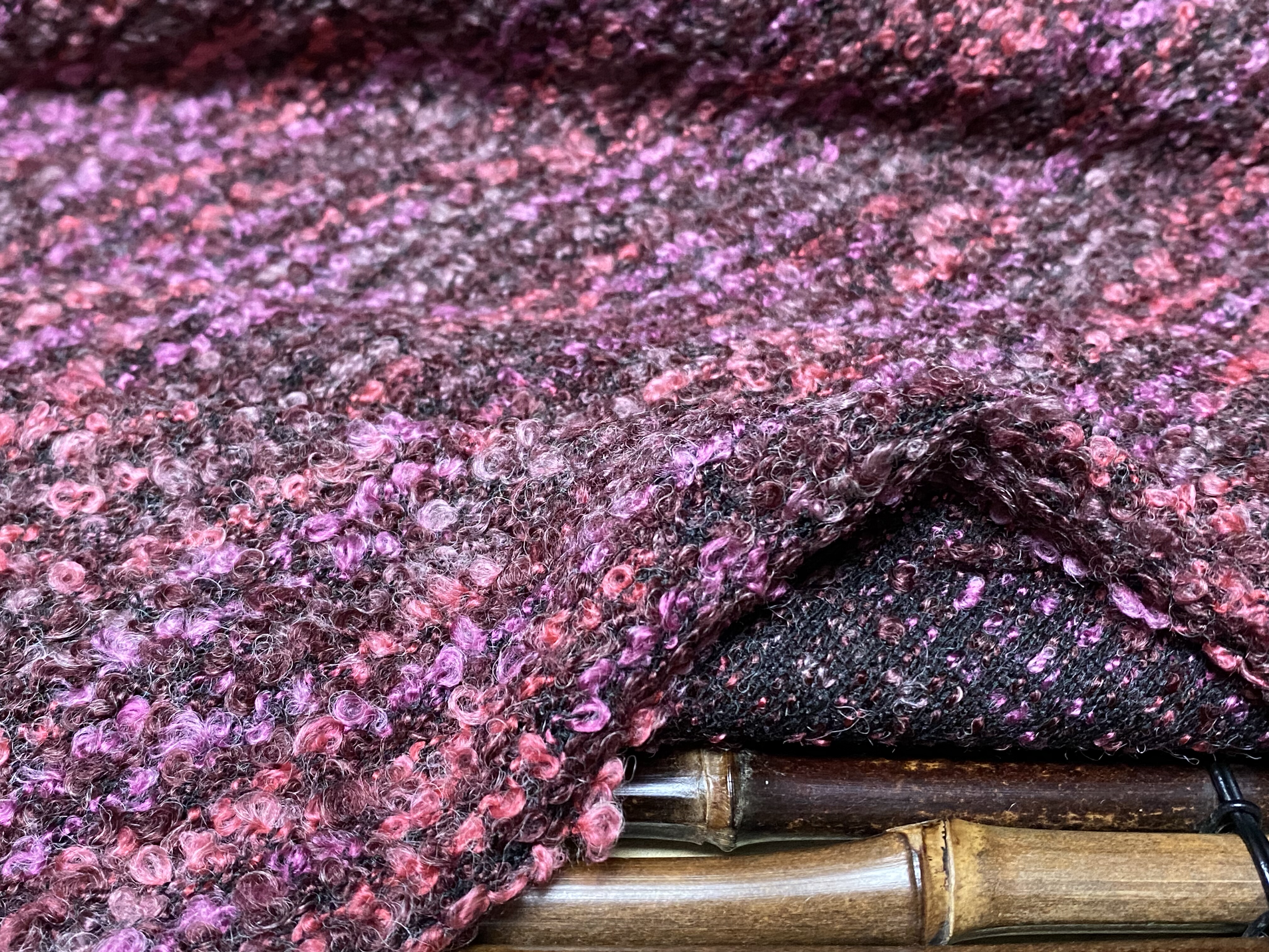 T1124 针织圈圈羊绒设计师布料1.5米乘1.4米