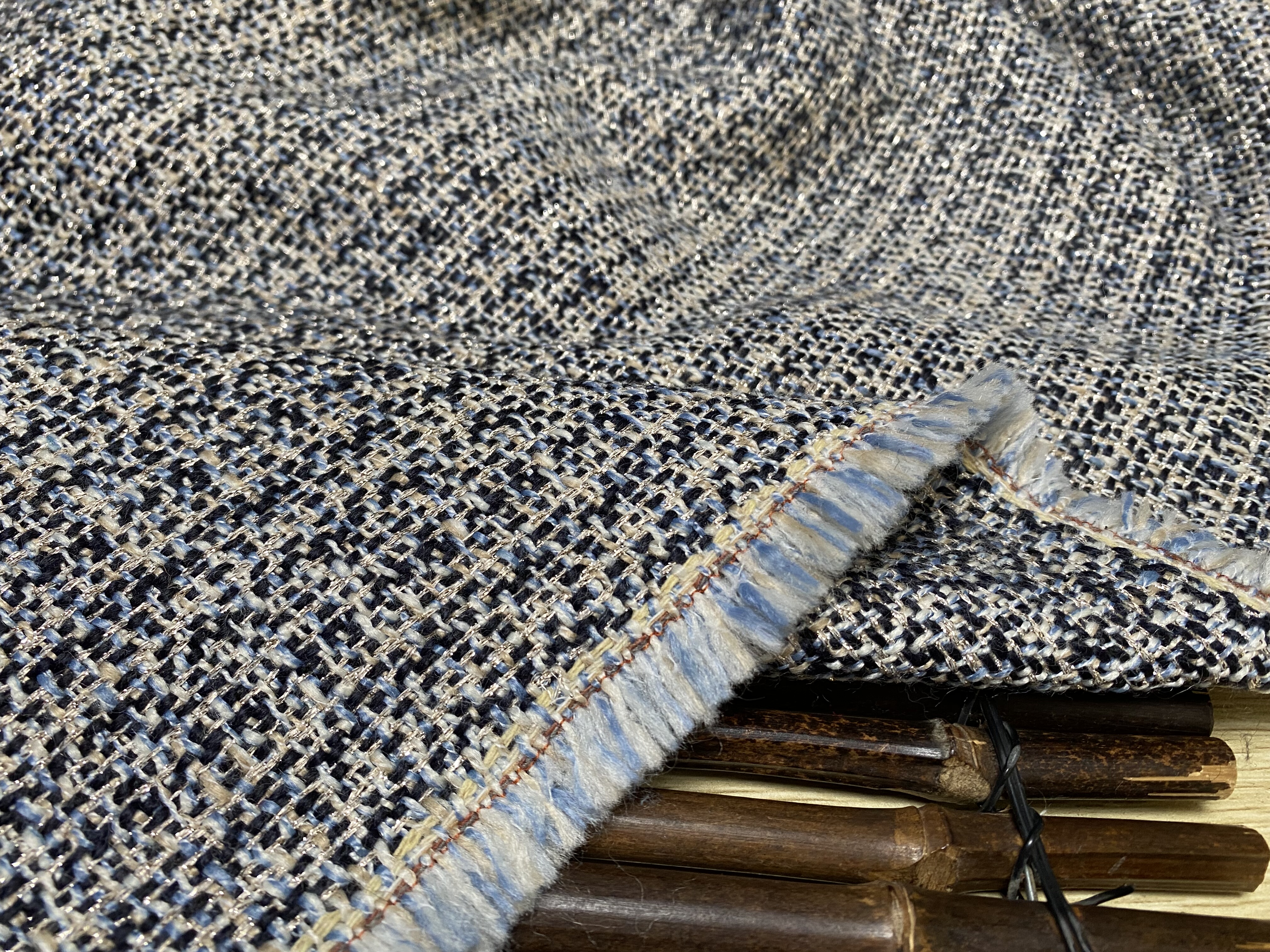 T1130 双面编织日本羊绒设计师布料1.7米×1.5米