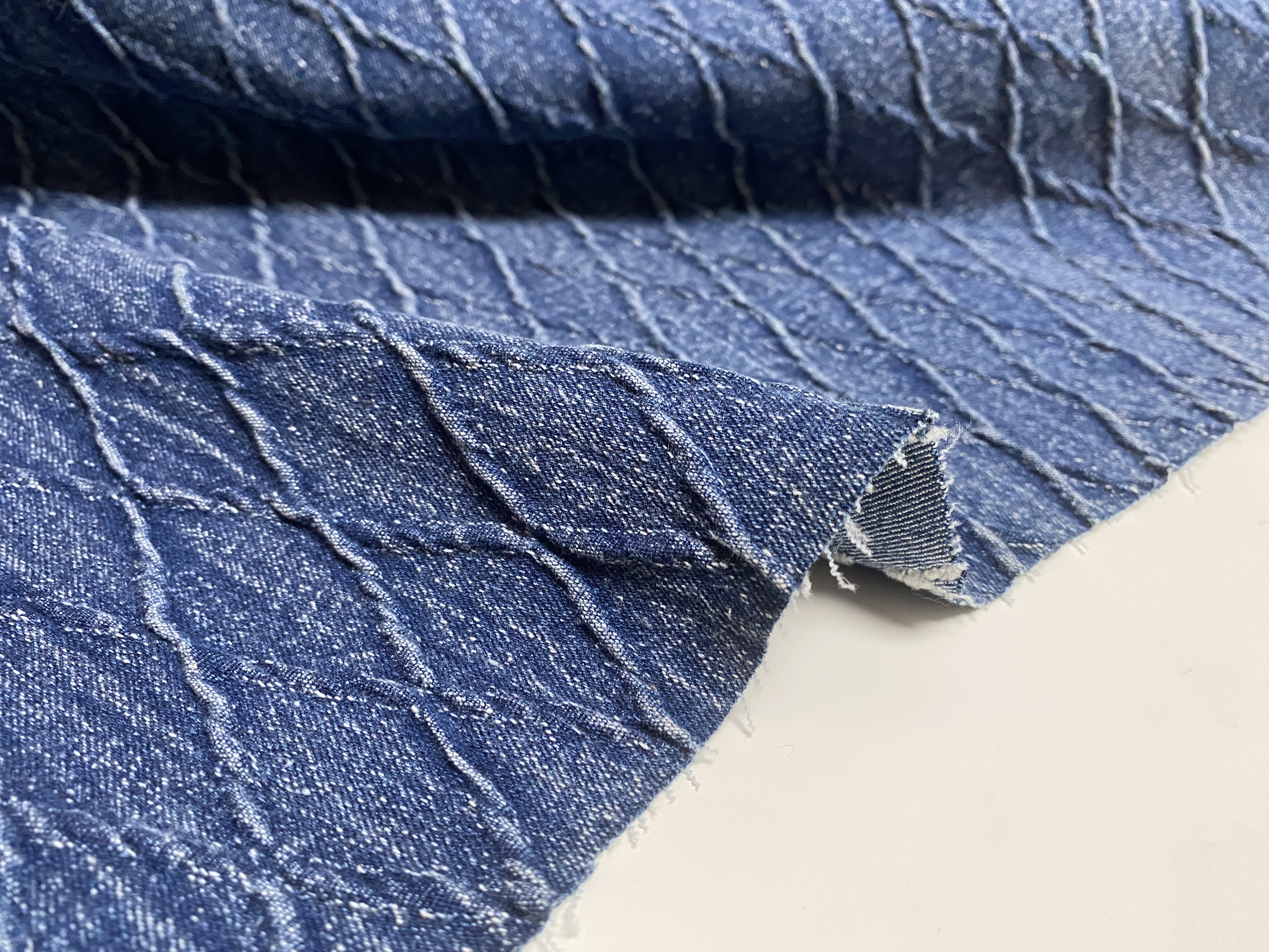 J111720 弹力麻牛仔设计师布料三米乘1.30