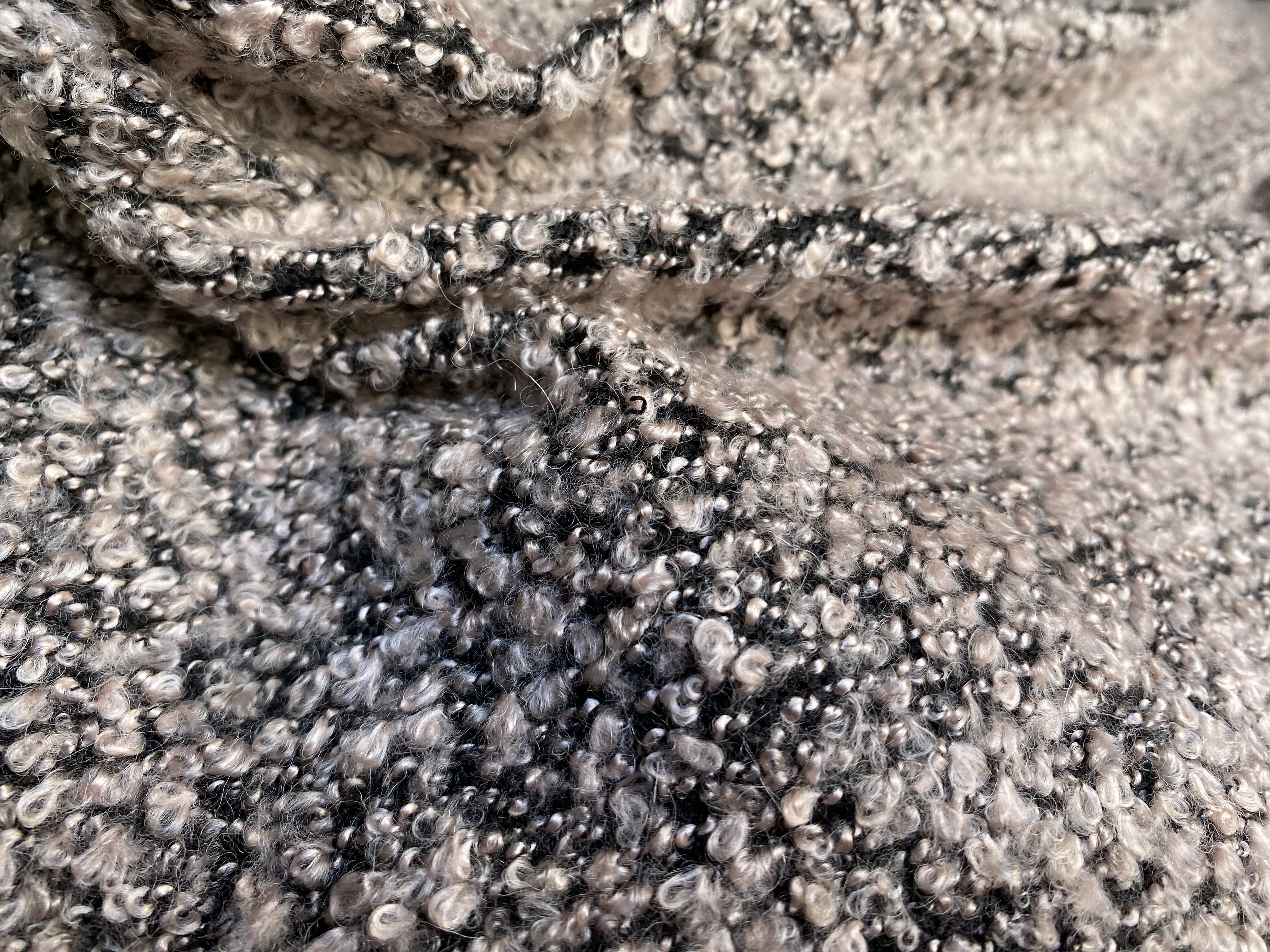 w12139 双面针织圈圈羊绒设计师布料3米×1.4米