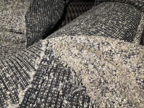 d0131 圈圈针织小香风羊绒设计师布料1.50米乘1.40