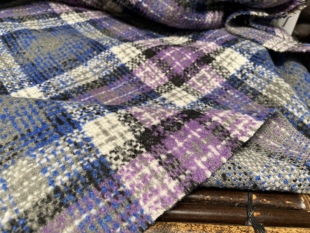 T1228编织格子羊绒设计师布料2米乘1.45米