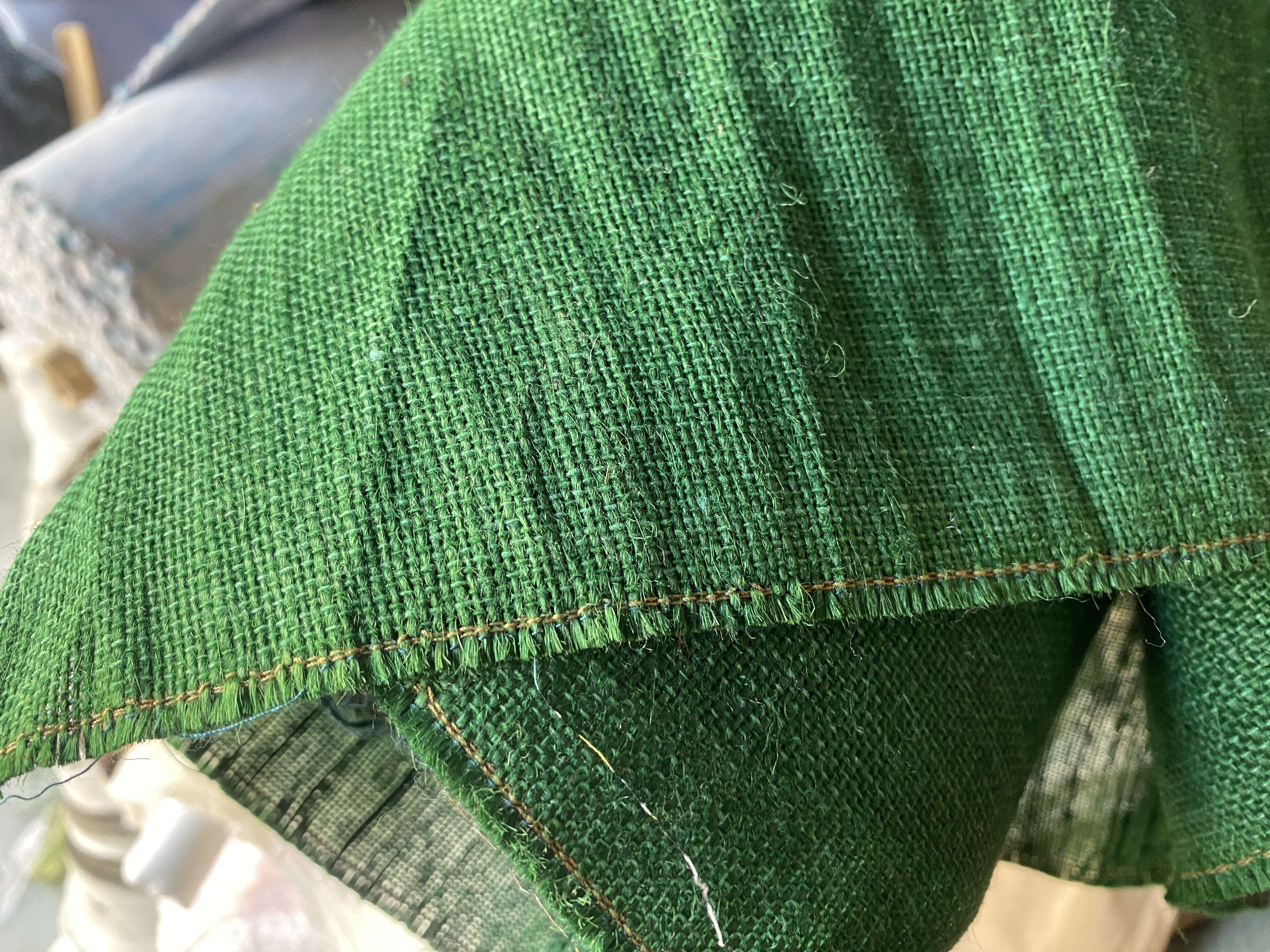 d111933 编织本麻设计师布料三米乘1.40