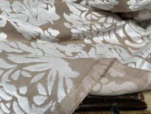 T1228高端厚麻提花设计师布料三米乘1.45米