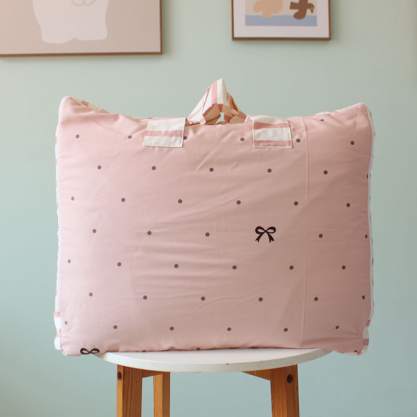 加厚纯棉磨毛防尘被子收纳袋衣服待产包整理袋幼儿园被褥手提袋