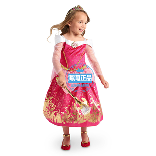 现货 美国Disney迪士尼正品 睡美人奥罗拉公主礼服裙演出服万圣节