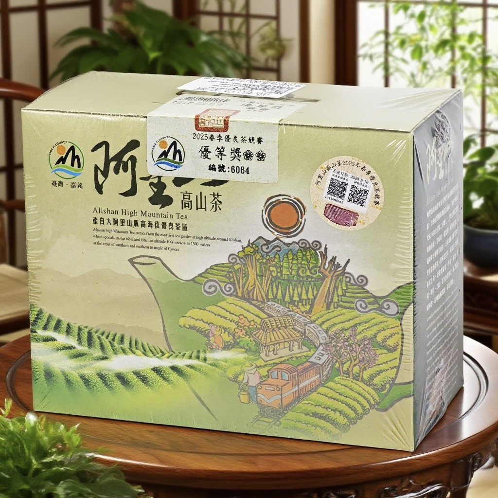 台湾高山茶梅山乡农会阿里山金萱和青心乌龙比赛茶二三梅金质头等