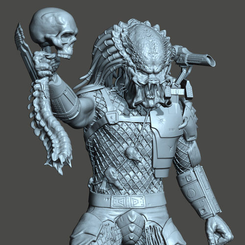 3d打印图纸模型数据STL铁血战士摆件手办圆雕图F1971