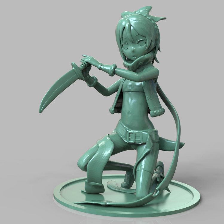 3d打印图纸模型素材从零开始菲鲁特stl手办圆雕图f2678